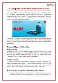 Your Complete Guide to Obtaining a Visitor Visa for Canada